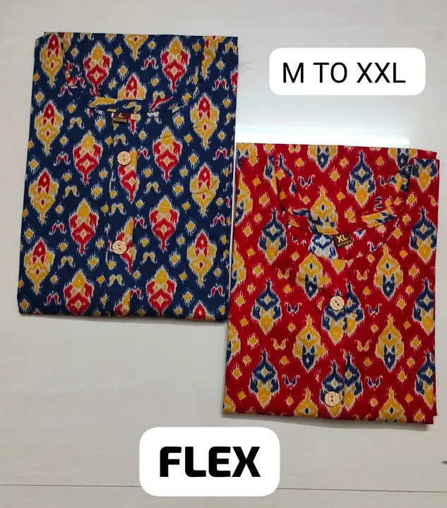 Cotton flex kurti uploaded by Guru kripa textiles on 2/16/2024