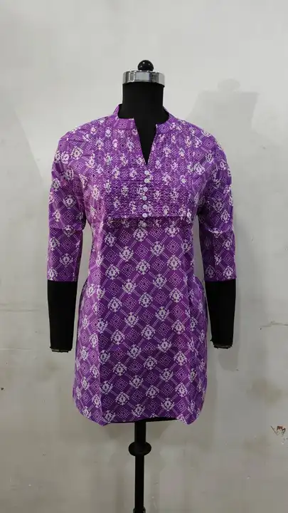 Camric cotton short kurti uploaded by Guru kripa textiles on 2/16/2024