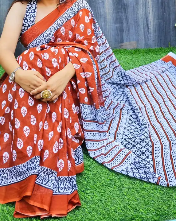 New callection cotton saree contact me on WhatsApp no https://wa.me/7740901646 uploaded by Afsha textile on 2/17/2024