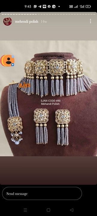 Ad diamond chokar uploaded by BHAVANI ART JEWELLERY  on 3/25/2021