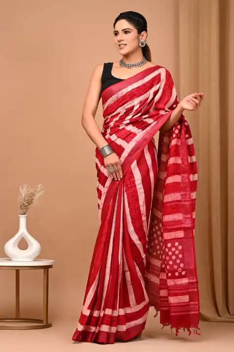 Cotton Linen saree  uploaded by Indiana Creations  on 2/17/2024