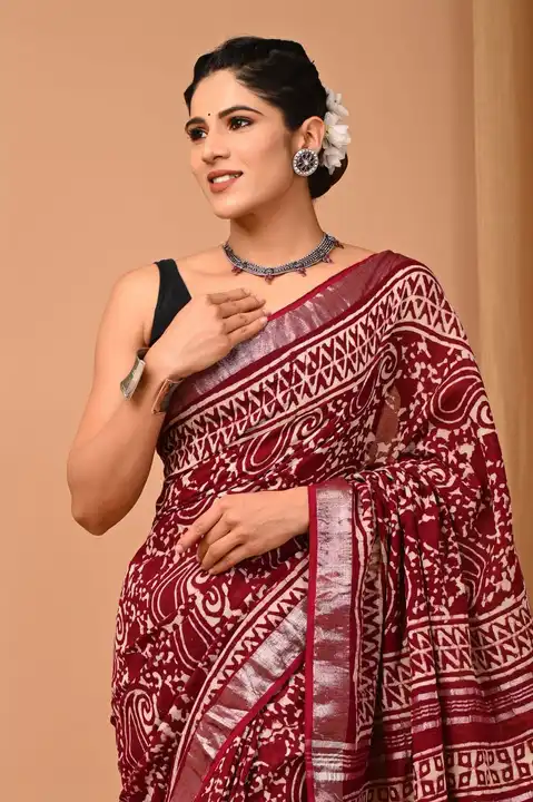 Cotton Linen saree  uploaded by Indiana Creations  on 2/17/2024