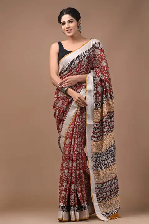 Cotton Linen saree  uploaded by business on 2/17/2024