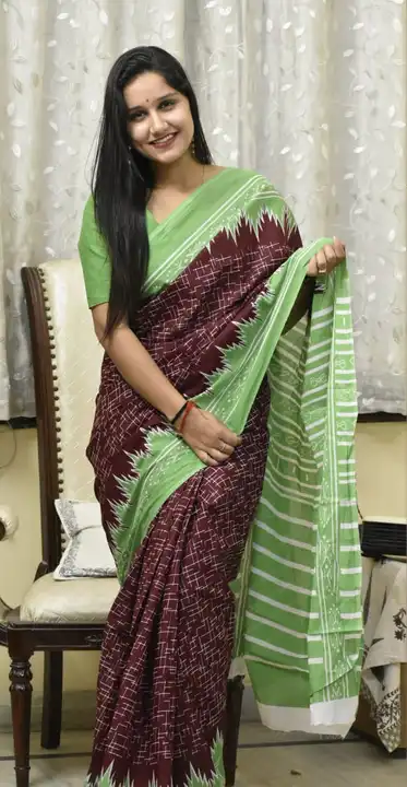 Cotton mulmul saree  uploaded by The print house  on 2/17/2024