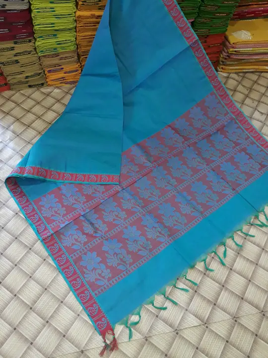 Pure cotton emboss saree's  uploaded by SRI AMMAN SAREES MANUFACTURE on 2/17/2024