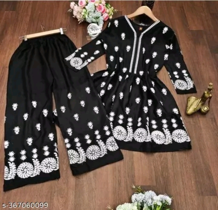 Black Kurti Set Embroidery Work  uploaded by business on 2/17/2024
