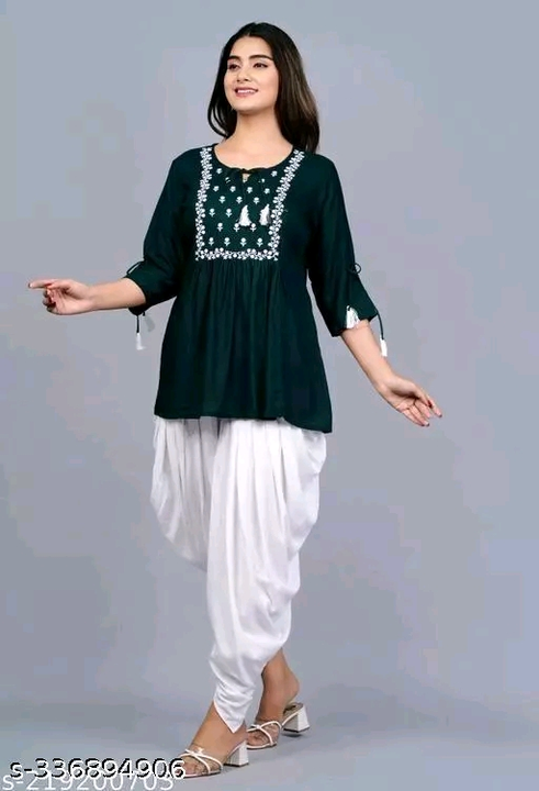 Kurti With Dhoti Full Set  uploaded by business on 2/17/2024