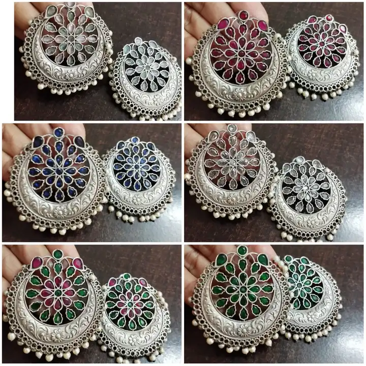 Stone Work Earrings  uploaded by Ishna Collections ; +91 8334956789 on 2/18/2024