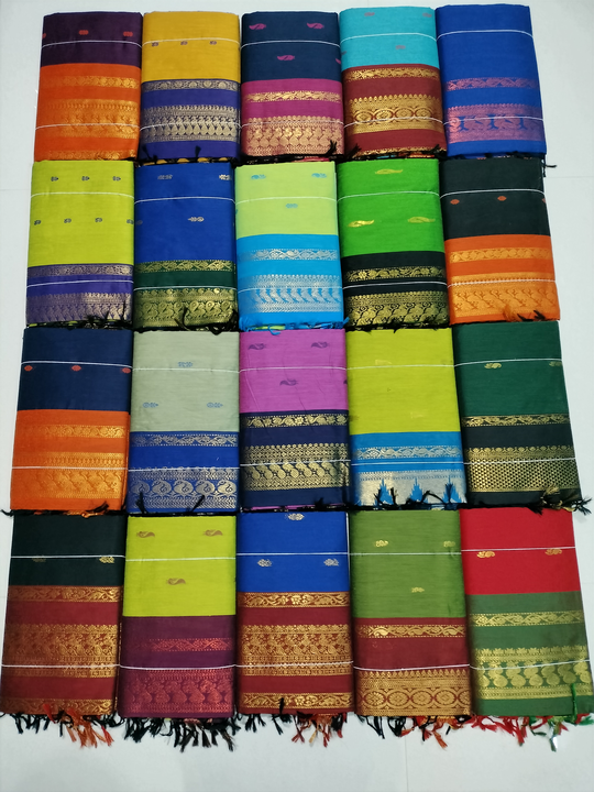Kalyani cotton saree gadwal paithani manufacturer wholesale only 9500209321 uploaded by Kanishka silks on 2/18/2024