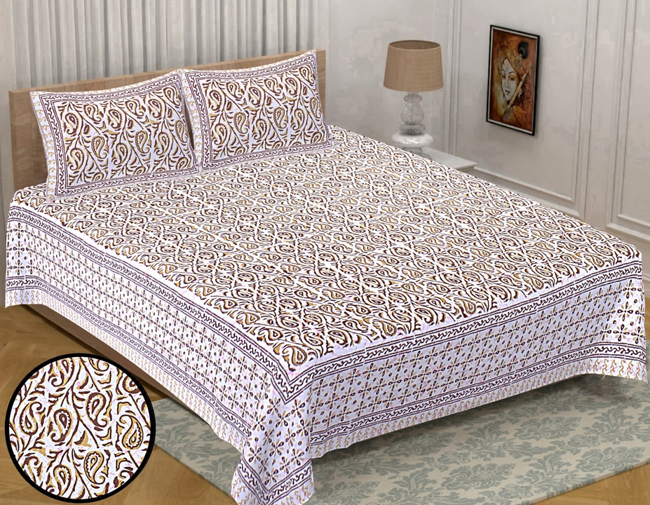 Jaipuri cotton bedsheet uploaded by business on 2/18/2024