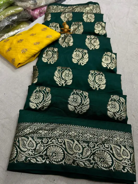 9983344462.  New launched💥 Enjoy this winter season with special 💠💠💠  Nylon Dola silk Saree⚡⚡

✨ uploaded by Gotapatti manufacturer on 2/19/2024