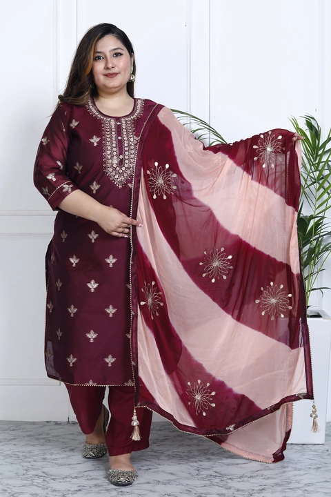 Chanderi silk suit  uploaded by business on 2/19/2024