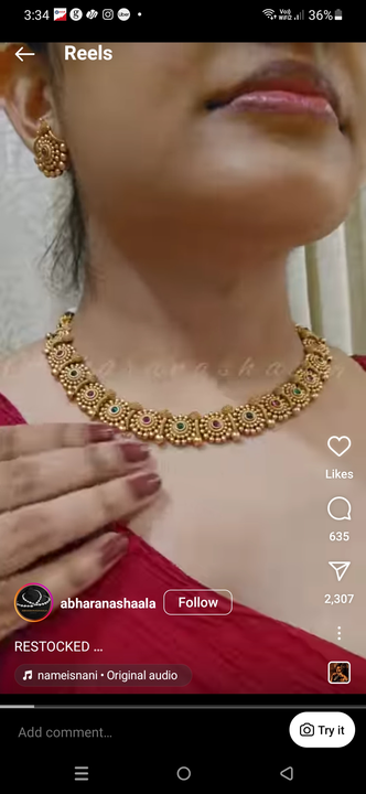 Post image मुझे Jewelry के 1 पीस ₹500 में चाहिए. अगर आपके पास ये उपलभ्द है, तो कृपया मुझे दाम भेजिए.