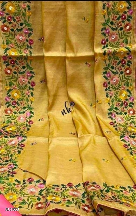 BHAGALPURI TUSSAR BY TUSSAR EMBROIDERY WORK SAREE  uploaded by S.N.COLLECTIONS  on 2/20/2024