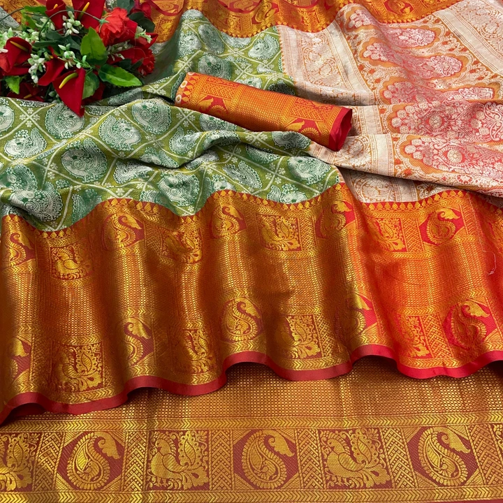 EKPAL WOMWN'S BANARASI SILK SAREE WITH UNSTITCHED BLOUSE PIECE. uploaded by Ekpal on 2/21/2024
