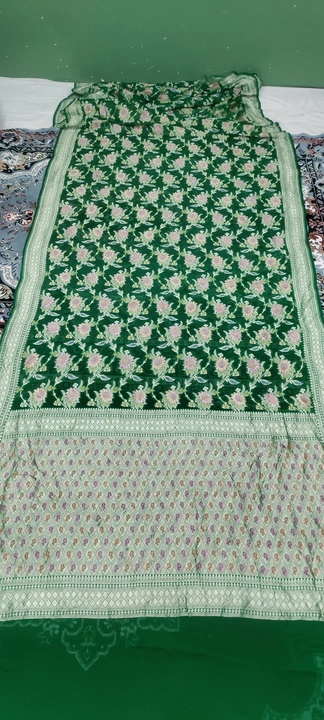 Pure khaddi Georgette banarasi handloom silk saree  uploaded by Pure khaddi Georgette  on 2/21/2024