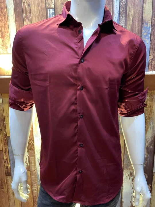 09989727188 Men’s Cotton Satin Lycra shirts for Wholesale  uploaded by CR Clothing Co. on 2/21/2024