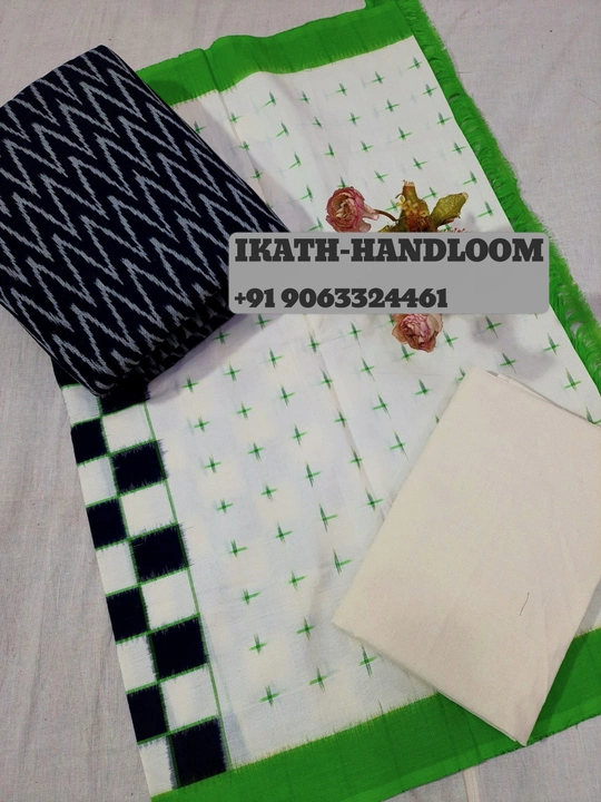 Pochampalle Ikath Cotton Dress material  uploaded by Pochampalle Ikkath silk & cotton Handloom on 2/21/2024