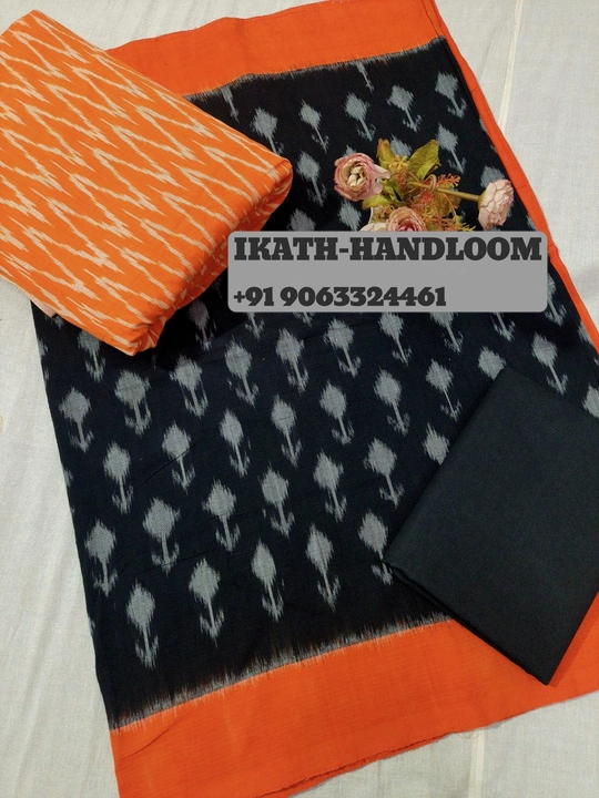 Pochampalle Ikath Cotton Dress  material  uploaded by Pochampalle Ikkath silk & cotton Handloom on 2/21/2024