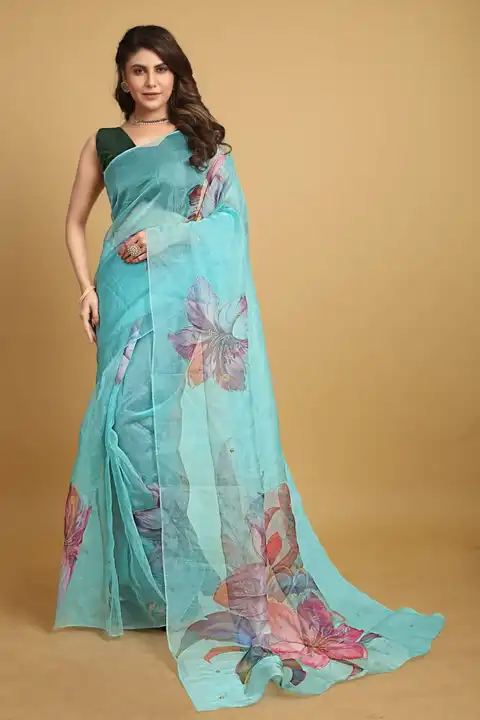 Organza uploaded by Kesari Nandan Fashion saree and dress material on 2/22/2024
