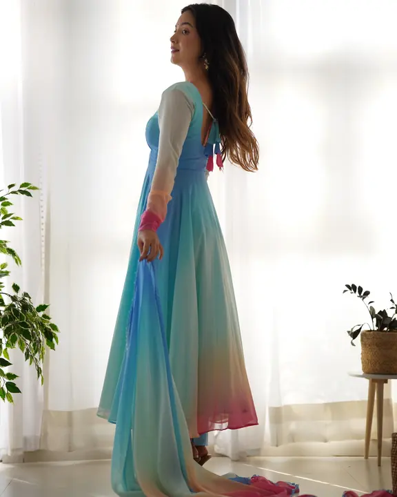 Gown bottom dupatta  uploaded by MAHADEV FASHION on 2/22/2024