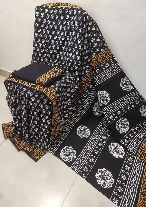 Hand block print sarees  uploaded by business on 2/22/2024