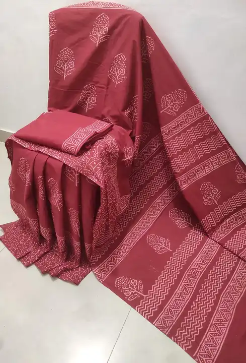Hand block print sarees  uploaded by Indiana Creations  on 2/22/2024