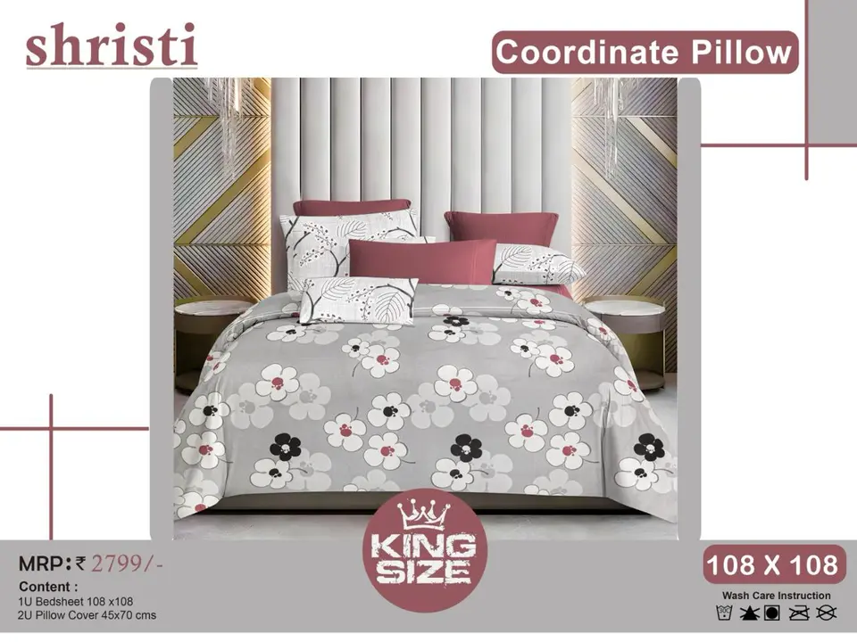 King size bedsheet  uploaded by Indiana Creations  on 2/22/2024