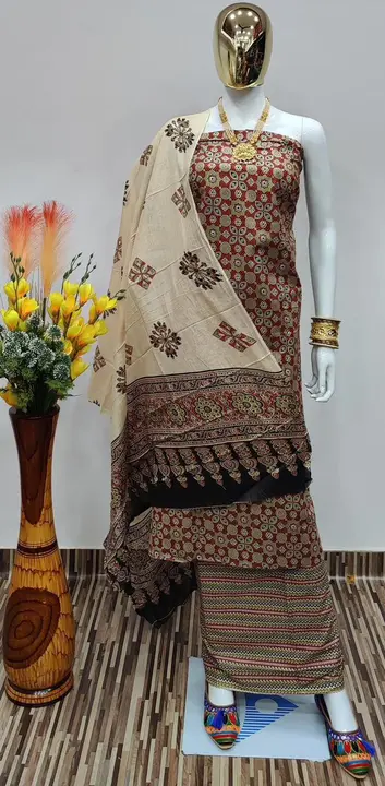 Ajrakh print cotton dress uploaded by business on 2/22/2024