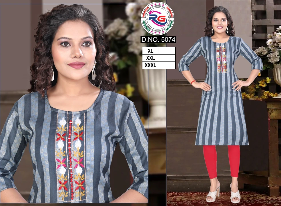 Mirror Work Kurti uploaded by business on 2/22/2024
