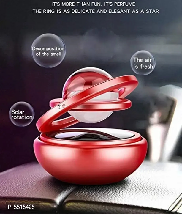 Metal Car Double Loop Solar Fragrance Double Ring with Glass Ball Rotating Car Aromatherapy uploaded by Kart24seven on 2/22/2024