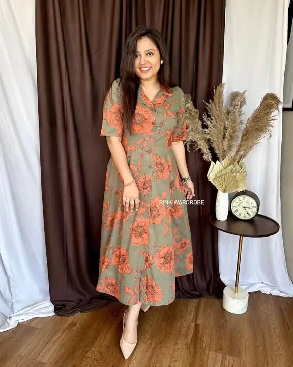 *Premium cotton printed fir flair dresses 👗👗 are a prefect option for your daily casual wardrobe f uploaded by JAIPURI FASHION HUB on 2/23/2024
