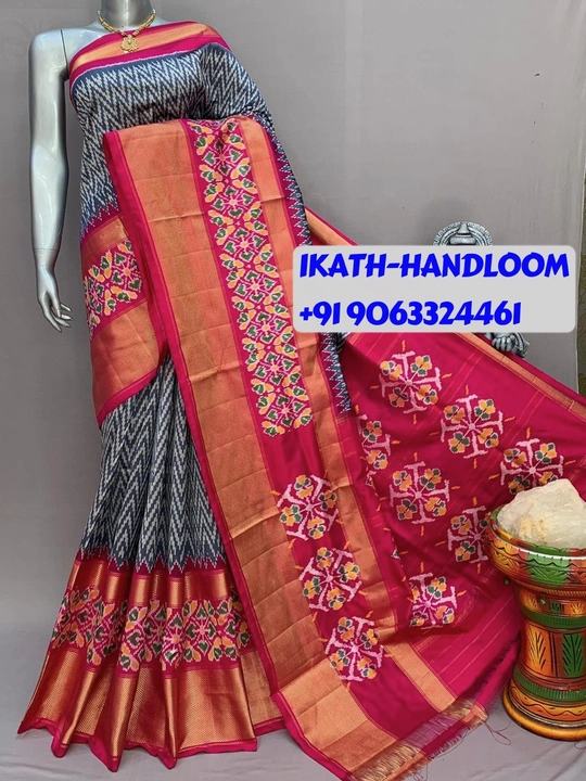 Pochampalle Ikath Silk Saree  uploaded by Pochampalle Ikkath silk & cotton Handloom on 2/23/2024
