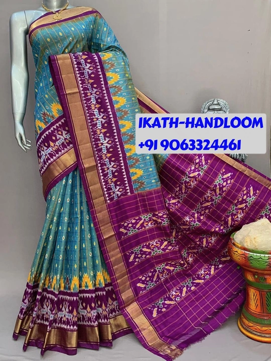 Pochampalle Ikath Silk Saree  uploaded by Pochampalle Ikkath silk & cotton Handloom on 2/23/2024