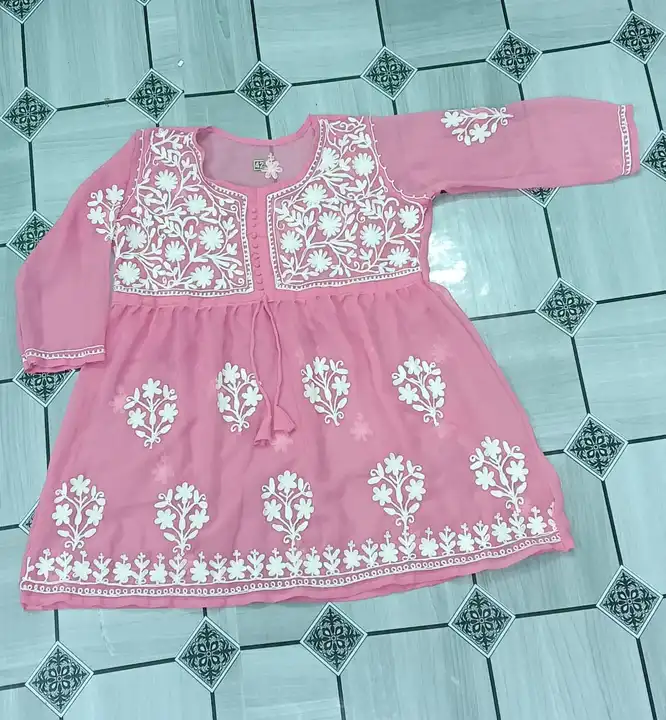 Lucknowi short frock Aari work  uploaded by Surya Chikankari mens kurta pajama manufacturer on 2/23/2024