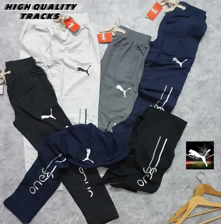 Post image *MENS FASHION TRENDY TRACK PANTS WITH OUT CUFF- M TO XXL*
```
Brand    :puma-one8
Material :COTTON 
Style    :TRACK ...
Size     :M L XL XXL
Gsm      :240grams
Fabric   :loopknit 
Color    :6
Ratio    :2.2.2.2
MOQ      :52pcs
Price    :RS220
Total Qty:600 pcs
```
*Current article as per brand for print*
*one side zipper, two side cut pocket for stylish look*
*Ribbed waistband with metel eyelets*
*Ready for Despatch*
*book ur quantity*
