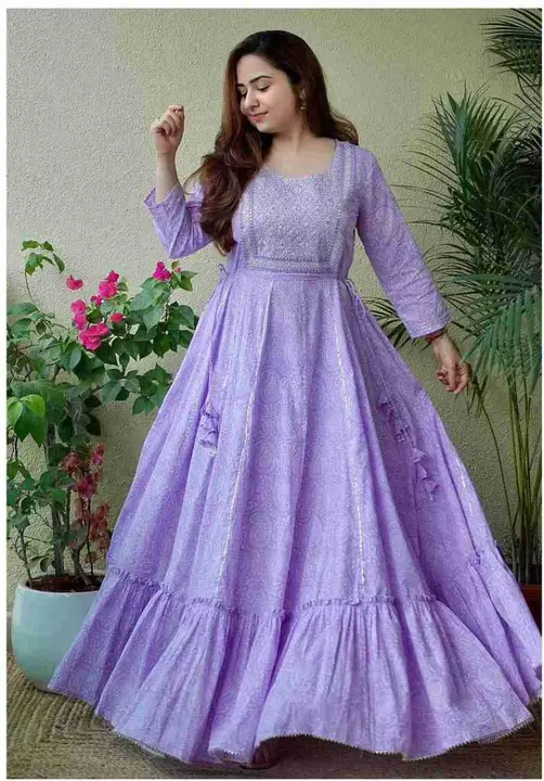 *Fabric Description:*
Premium Reyon Fabric full  Flair Gown with heavy embroidery yoke


*Size* :38- uploaded by JAIPURI FASHION HUB on 2/24/2024
