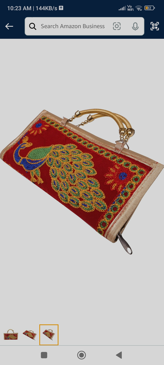 Women's hand clutches uploaded by Gayatri textile and embroidery work on 2/25/2024
