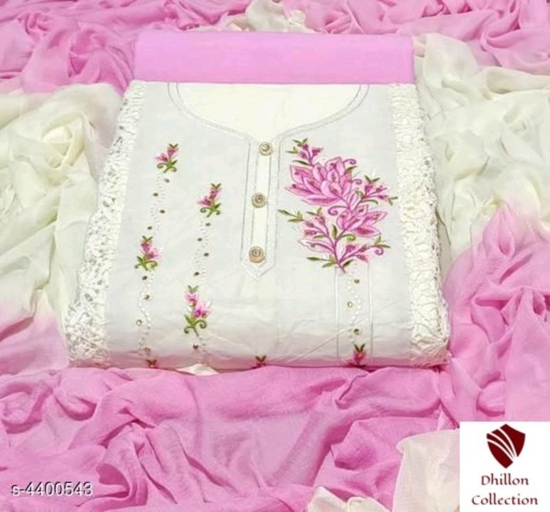 Pure cotton suit only on 750/- uploaded by Dhillon collection on 3/25/2021