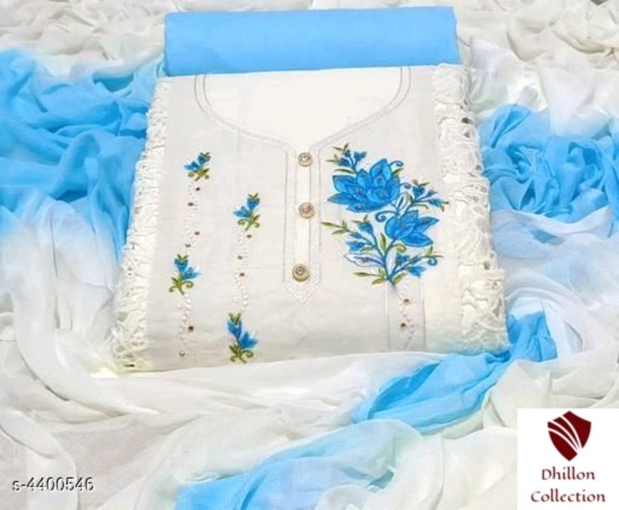 Pure cotton suit only on 750/- uploaded by Dhillon collection on 3/25/2021
