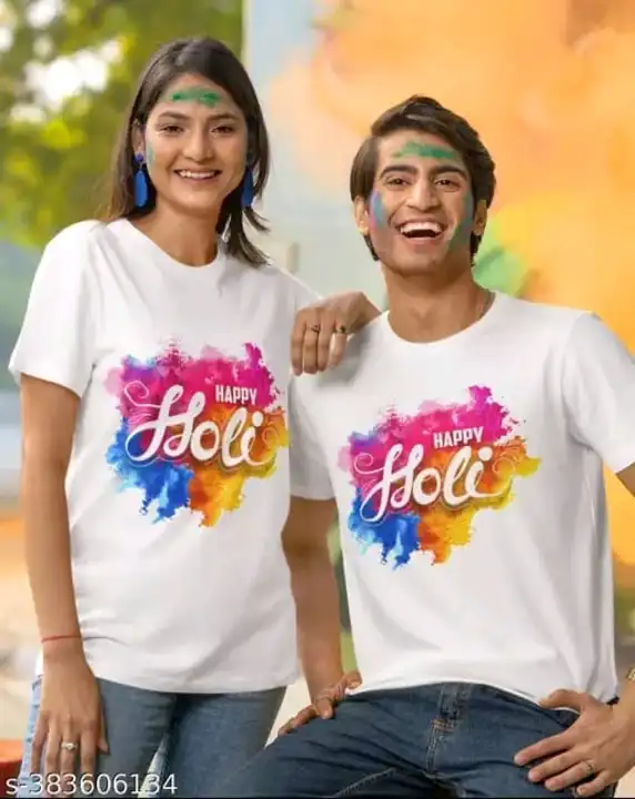 Holi print t shirt uploaded by business on 2/25/2024