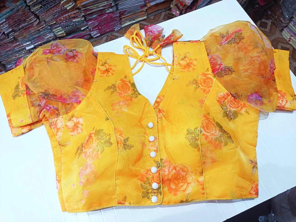 Organza printed blouse  uploaded by Vishudh collocation  on 2/26/2024