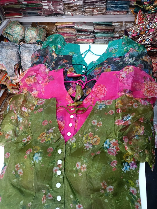 Organza printed blouse  uploaded by Vishudh collocation  on 2/26/2024