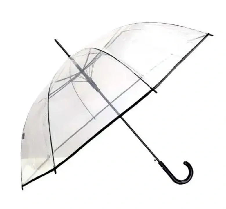 Post image Transparent Border Piping Umbrella 
- 23inch 8k Jumbo Size 
- White &amp; Black Color piping
- Matching Bend Handle
- Clear PVC