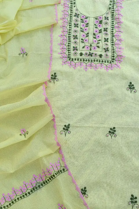Applique cotton kota suits uploaded by Bismillah Creation on 2/26/2024