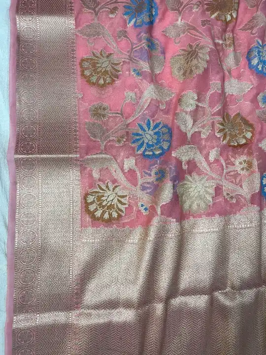 Banarsi Semi Gergot Soft Saree uploaded by Meenawala Fabrics on 2/27/2024