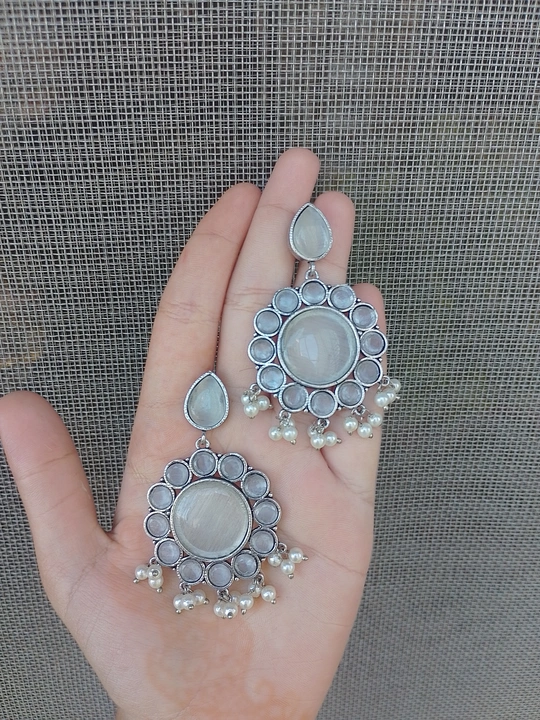 Silver look alike earrings  uploaded by M.J.fashion on 2/27/2024