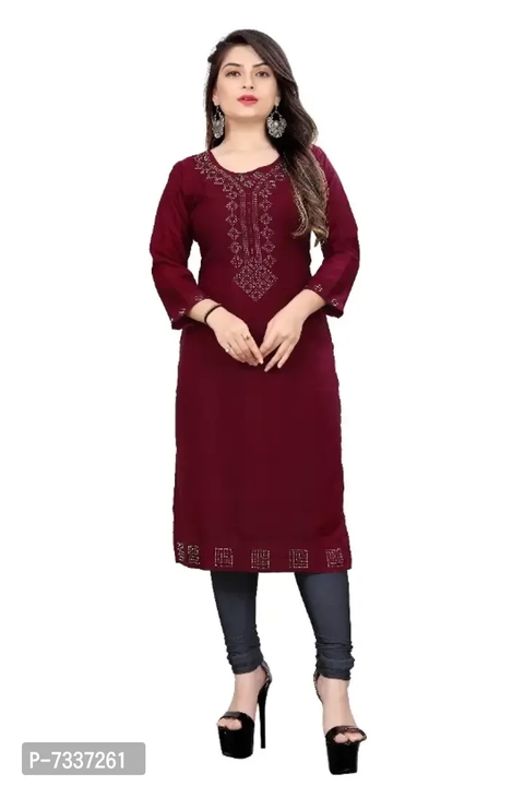 Women Solid American Crepe Straight Kurta  uploaded by business on 2/27/2024