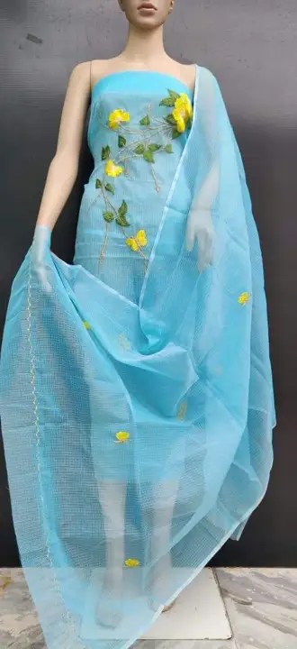 Kota doria embroidery work suit  uploaded by Ansari Handloom on 2/28/2024