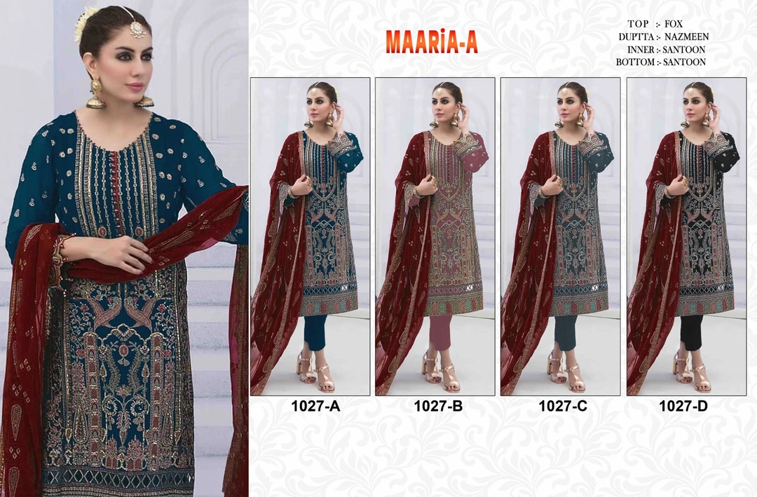 MAARIA-A  P ~ 1027
 PAKISTANI DESIGN  uploaded by business on 2/28/2024